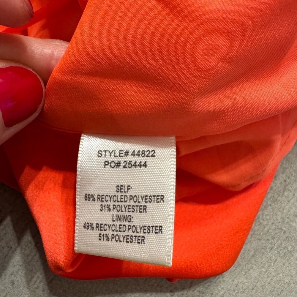 Skies Are Blue Bright Orange/Coral V-neck Camisole - Picture 6 of 8